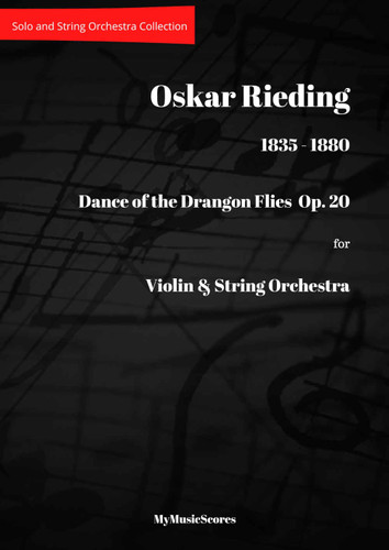 Rieding Dance of the Dragon Flies Op 20 for Violin and String Orchestra. Cover Preview