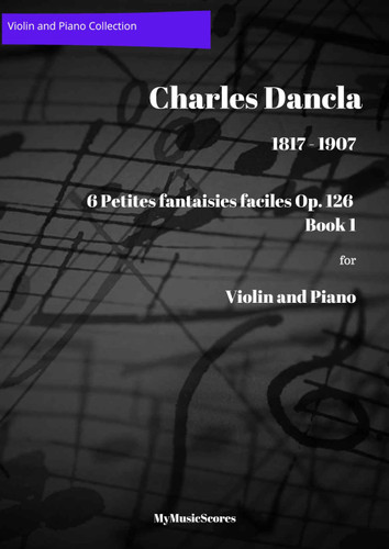 Dancla 6 Petites fantaisies faciles Op. 126 for Violin and Piano Book 1 - Cover preview