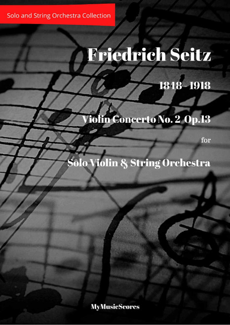 Seitz Violin Concerto No 2 Violin and String Orchestra Cover
