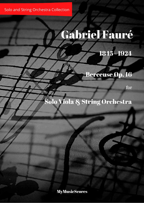 Faure Berceuse Op.16 for Viola and String Orchestra Cover