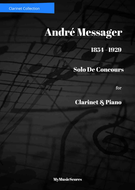 Messager Solo De Concours for Piano and Clarinet. Cover image