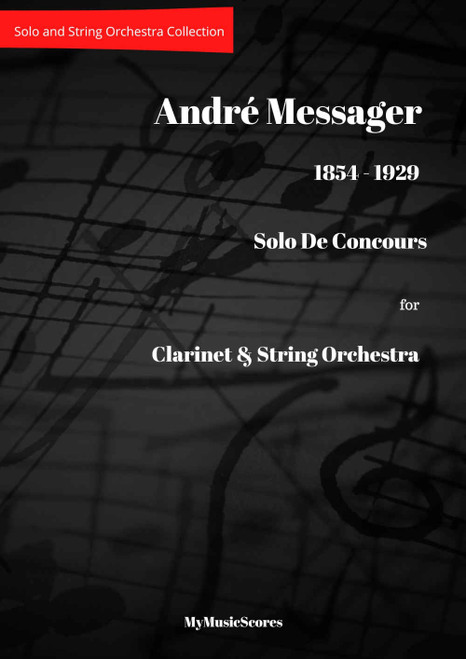 Messager Solo De Concours for Clarinet and String Orchestra Cover