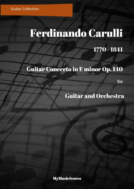 Carulli Guitar Concerto Op 140 for Guitar & Orchestra. Cover