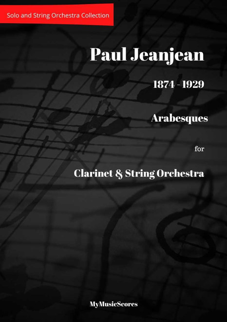 Jeanjean Arabesques for Clarinet and String Orchestra. Cover preview Jeanjean Arabesques for Clarinet and String Orchestra. Cover preview