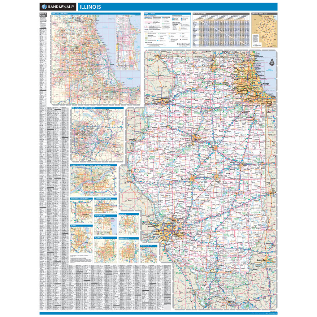 ProSeries Wall Map: Illinois State