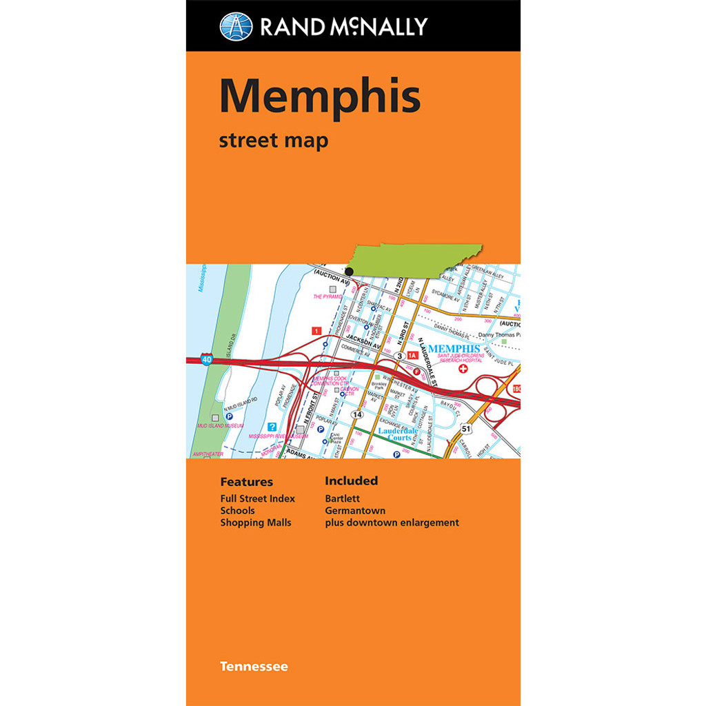 Folded Map: Memphis Street Map