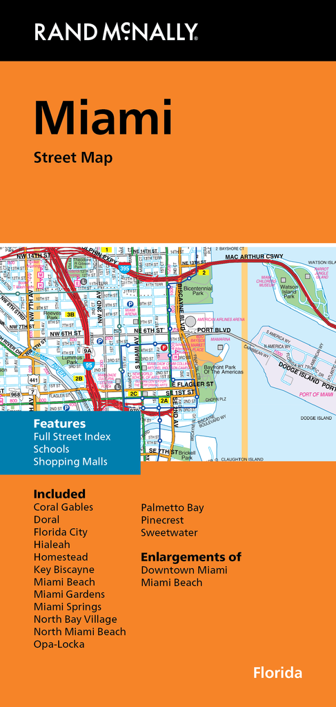 Folded Map: Miami Street Map