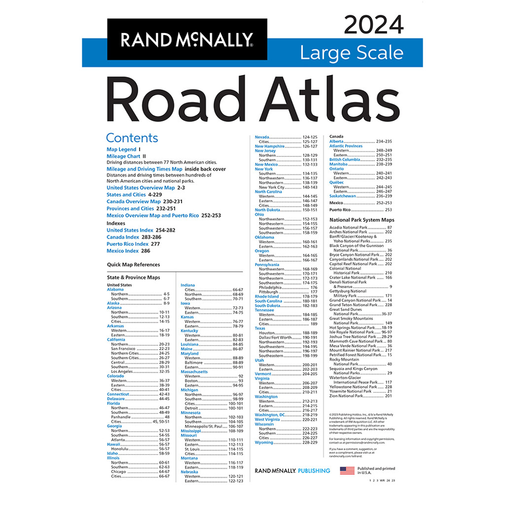 2024 Large Scale Road Atlas - 100th Anniversary Collector's Edition