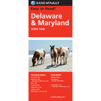 Easy To Read: Delaware, Maryland State Map