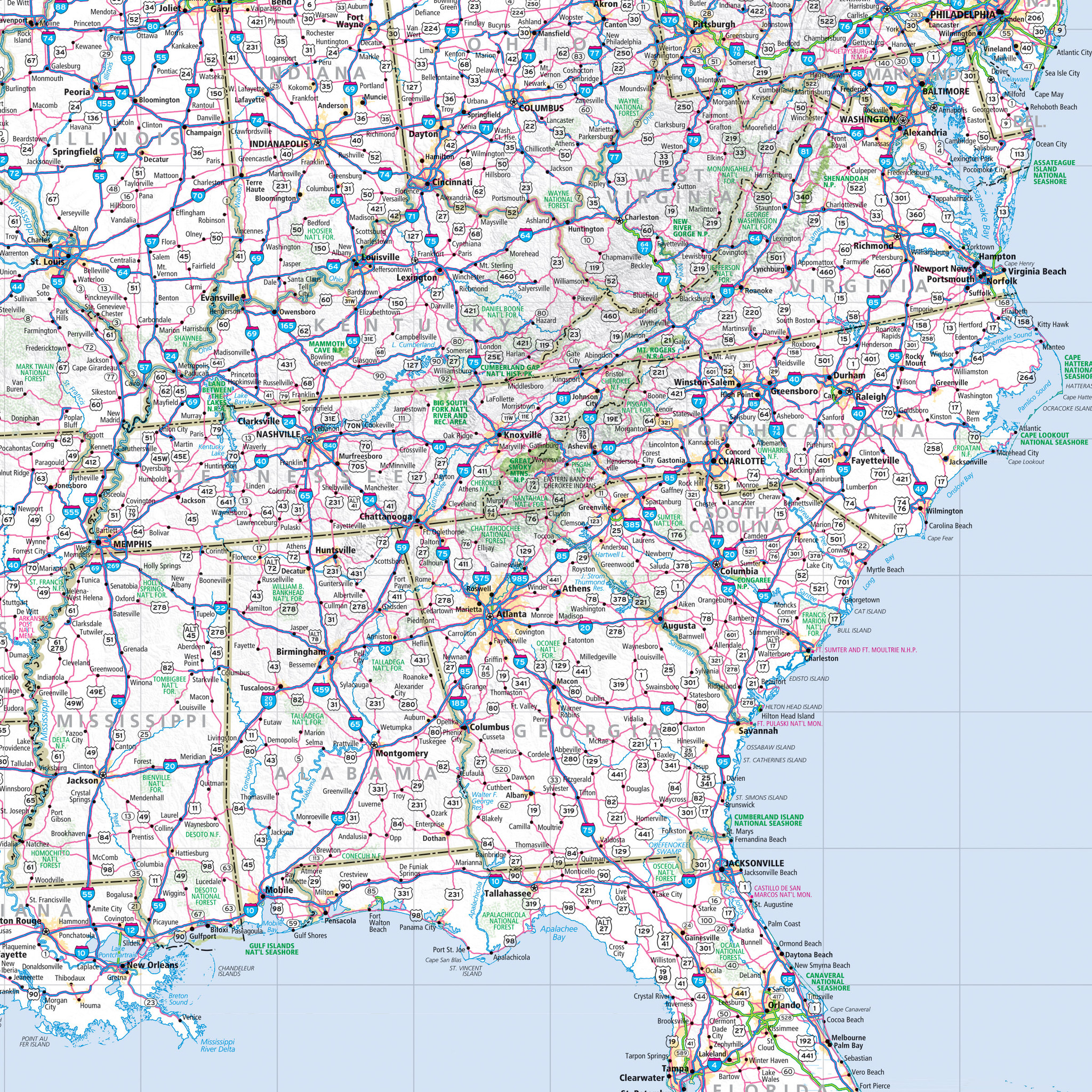 ga states highway maps