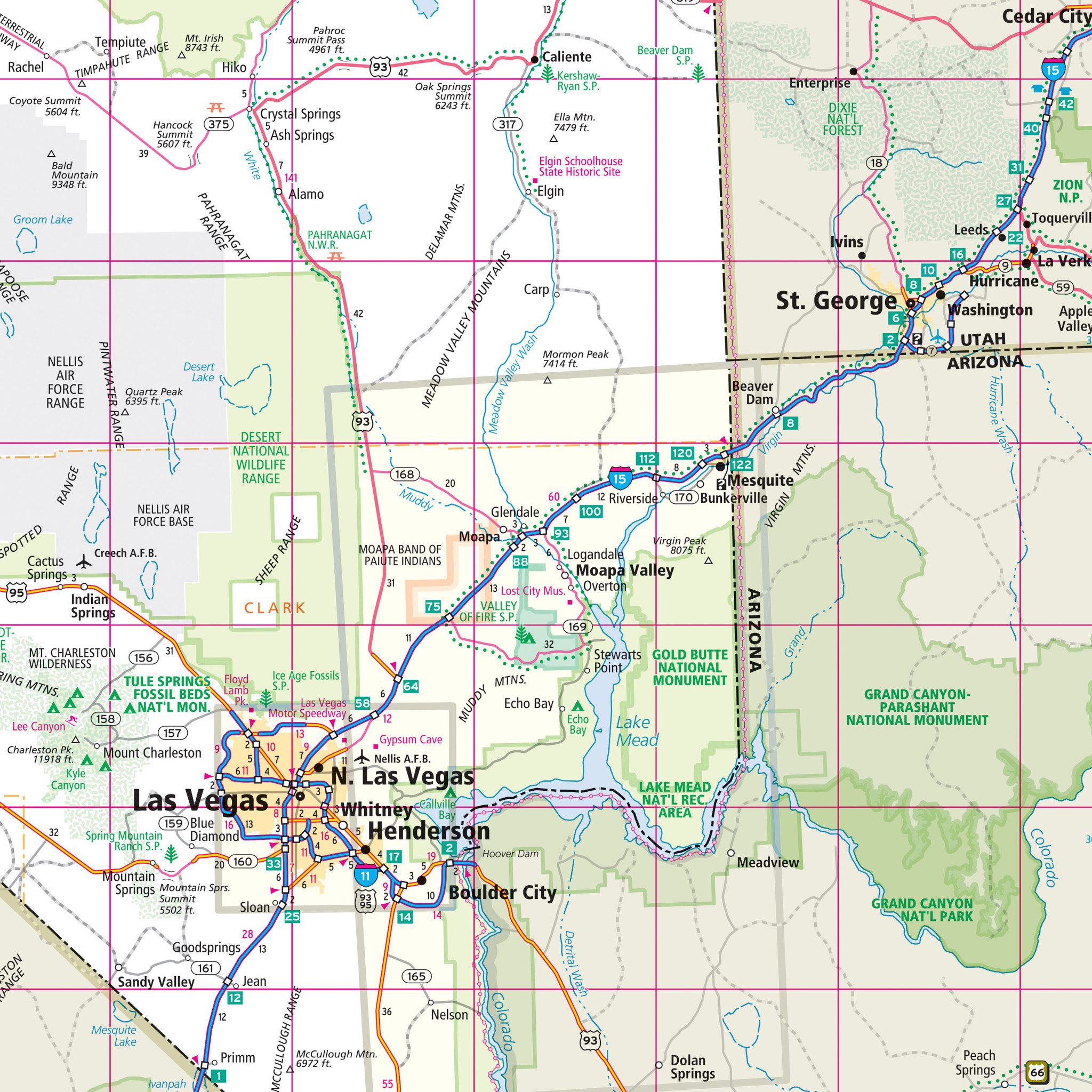 Easy to print Las Vegas maps