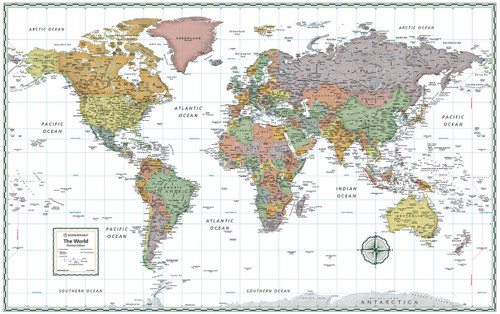 Signature Edition World Wall Maps Rand Mcnally Store