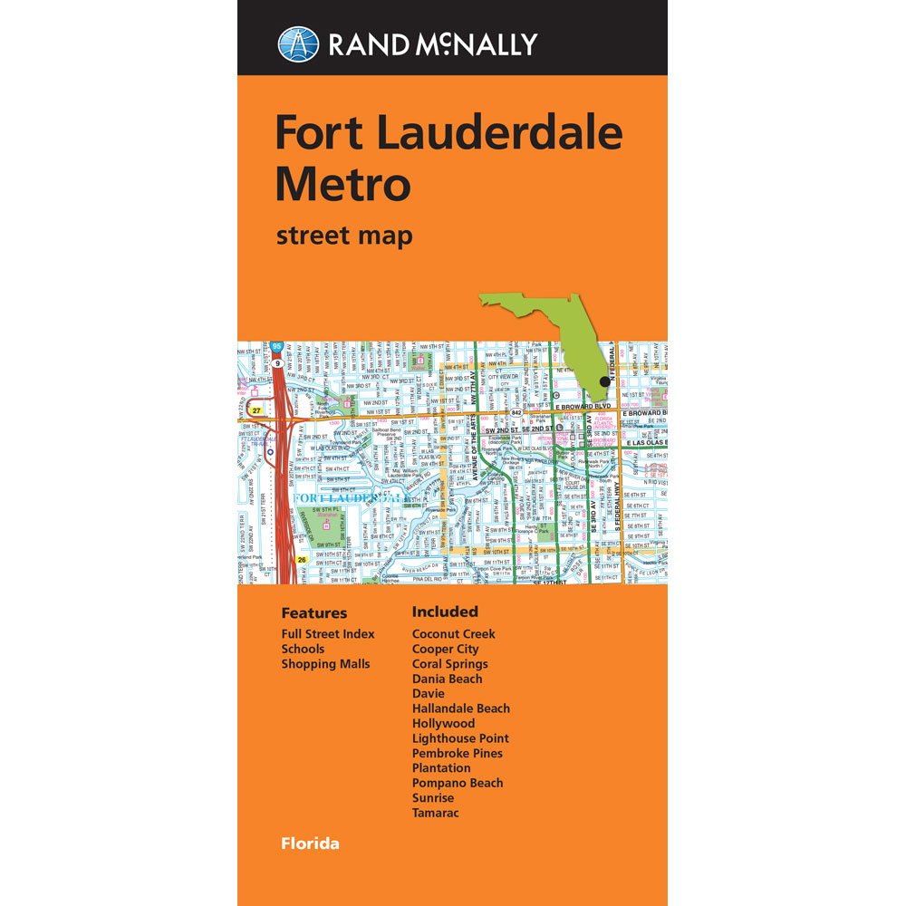 Folded Maps: Miami, Fort Lauderdale, and West Palm Beach Regional Map
