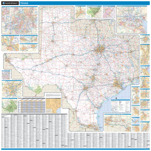 Rand McNally Texas State Wall Map