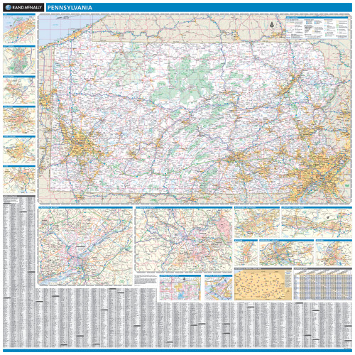 PITTSBURGH & vICINITY  Highways  Map  Rand McNally  2006  LAMINATED  NEW 