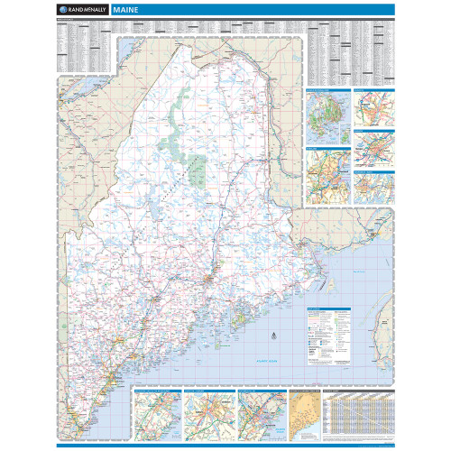 Rand McNally Maine State Wall Map