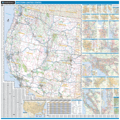 rand mcnally interstate map of the united states Rand Mcnally Proseries Regional Wall Map Western United States rand mcnally interstate map of the united states