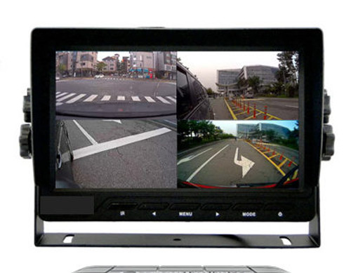 Quad back-up camera monitor