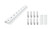Shock Rack Wall Mounts Double 20in White