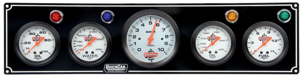 3-1 Gauge Panel OP/WT/OP /FP w/3-3/8in Tach Black