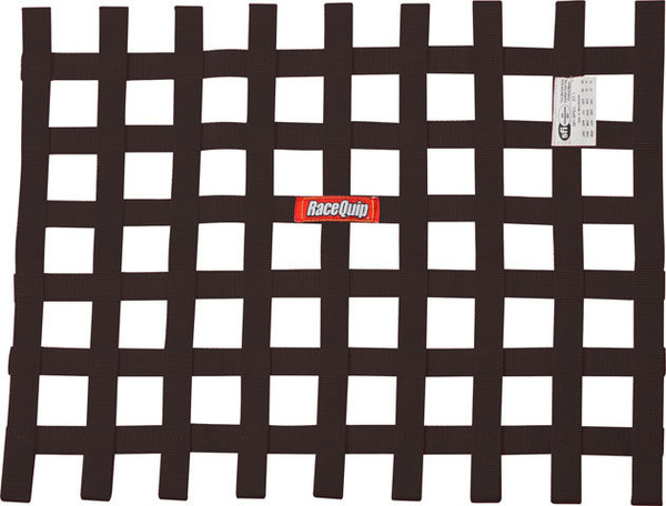 RaceQuip Black 18in H x 24W SFI Ribbon Window Net - 725005