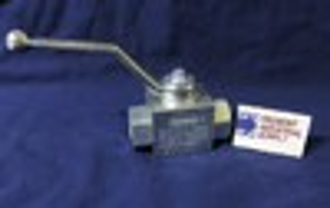 (Qty of 1) Hydraulic Ball Valve 2 way #4 SAE ports 7250 PSI Gemels GE2EEE05011A000