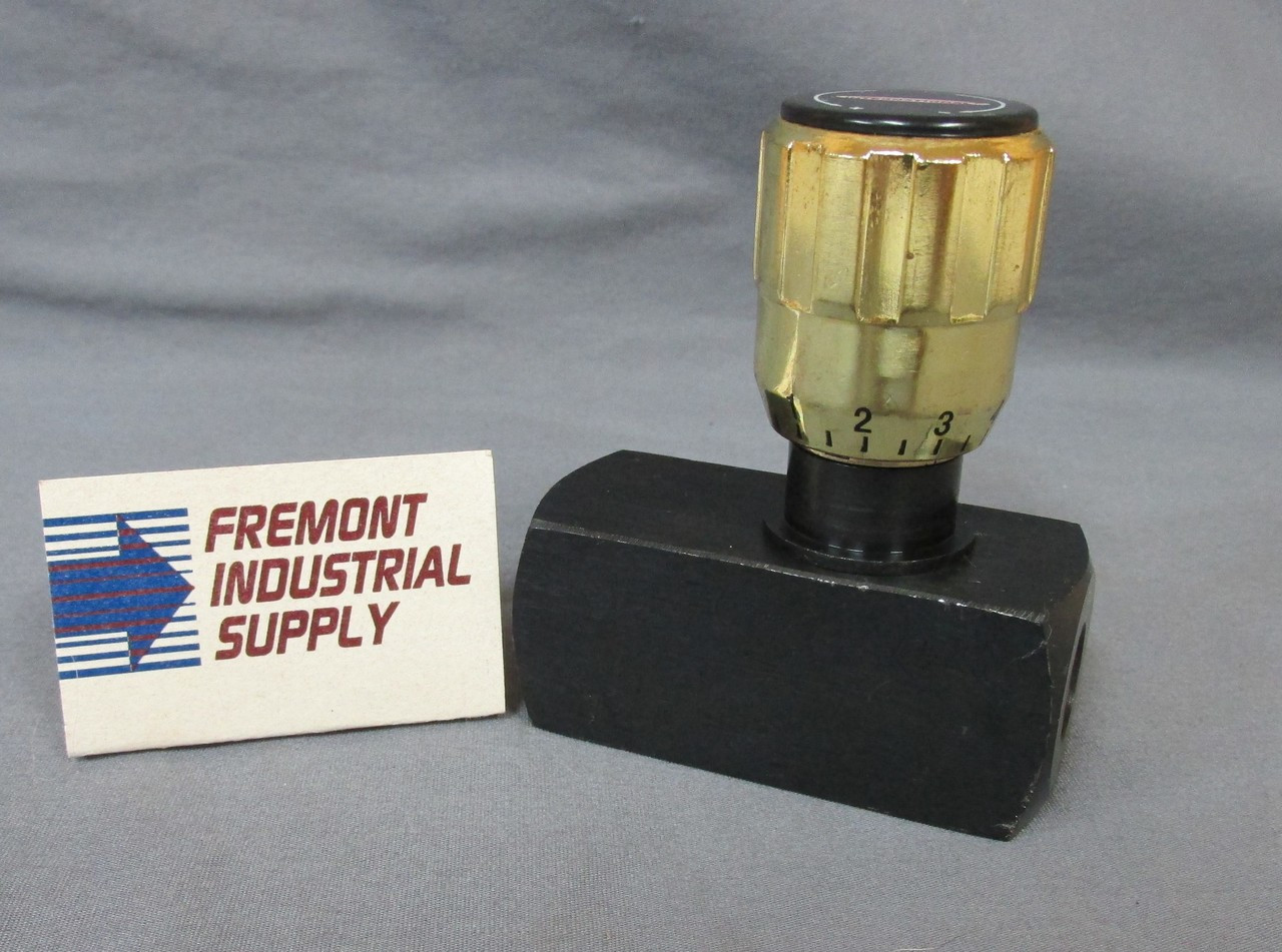 (Qty of 1) Inline hydraulic flow control valve 3/4" NPT 5000 PSI Dynamic Fluid Components