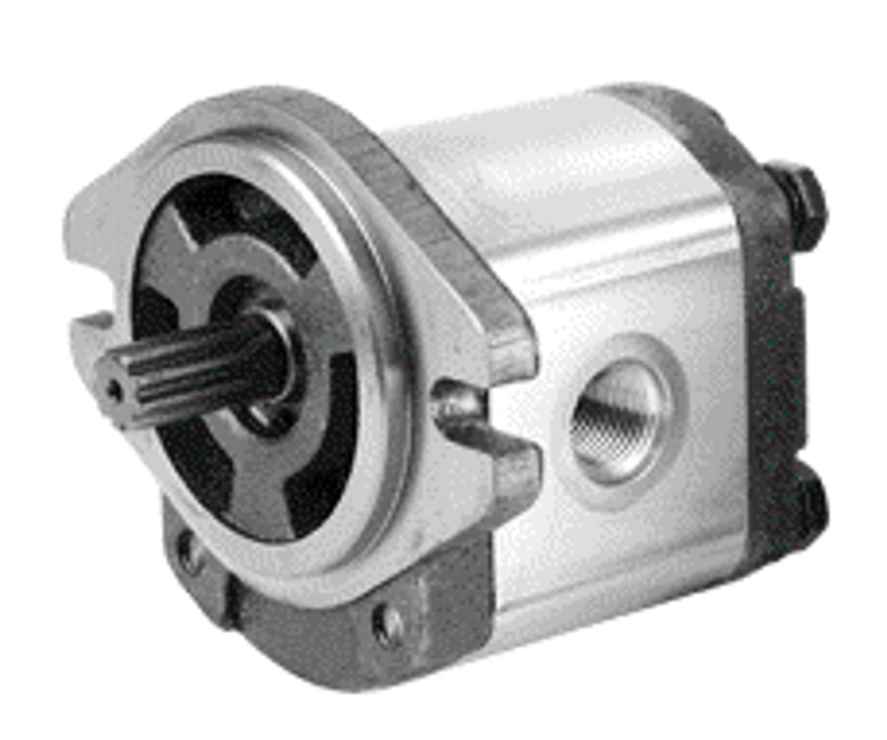 Honor Pumps 2MM2U18 Hydraulic gear motor 1.10 cubic inch displacement 9T splined shaft Bi-directional  Honor Pumps USA