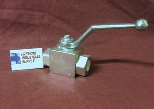 (Qty of 1) Hydraulic Ball Valve 2 way 1/2" NPT 7250 PSI Gemels GE2NNT35011A000