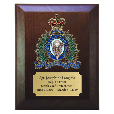 Crested Raised Panel Plaque