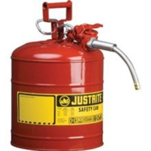Red Metal Safety Can, Type ll, Two Gallon Capacity, for Gasoline
