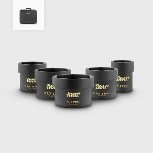 Tiger Tool 6 Point Axle Nut Socket Set