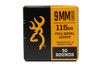 Browning 9mm Performance Target 115 Grain Full Metal Jacket Ammunition