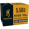 Browning M193 Lake City 5.56X45MM NATO 55 Grain Full Metal Jacket (FMJ) Ammo