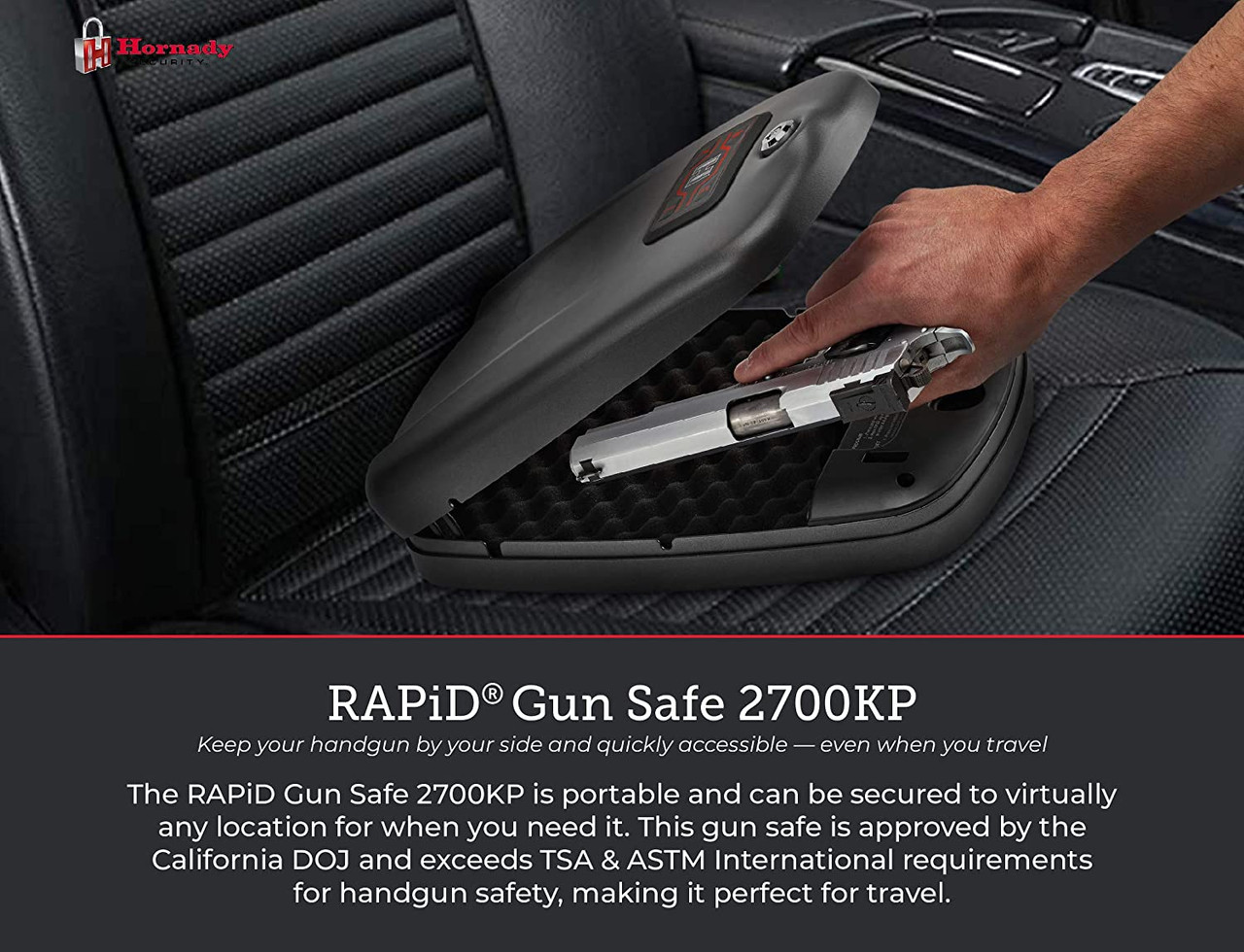 Hornady RAPiD Safe 2700KP X-Large Handgun Safe w/ RFID Key Lock 98172 