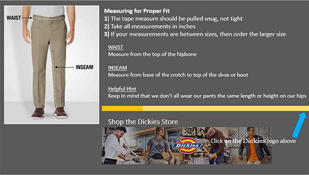 Dickies Pants Size Pants Waist Size Buy Dickies Men's Cargo Work