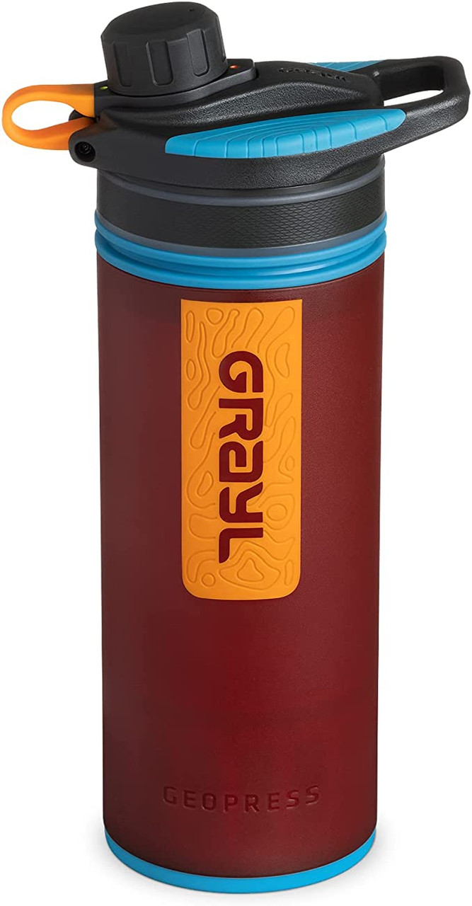 GRAYL GeoPress 24 oz Water Purifier Bottle - Wanderer Red - Bereli