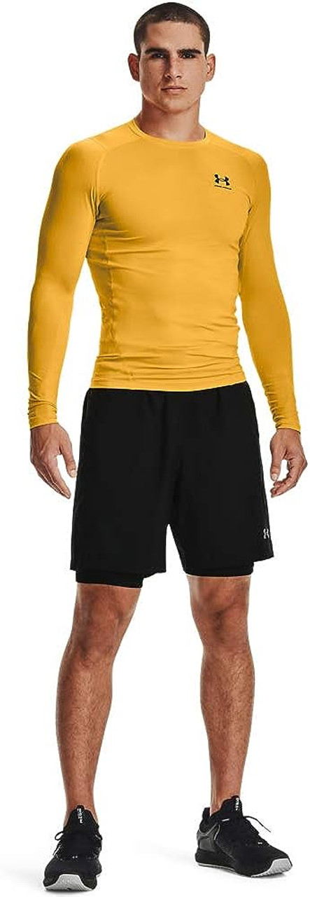 Under Armour Men's Yellow HeatGear Armour S/S Compression Shirt