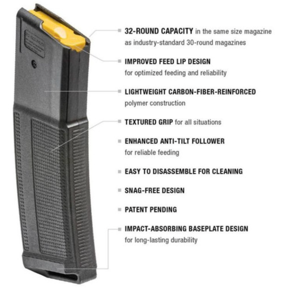 Daniel Defense DD Magazine 32rd. M4/AR-15 Rifle Magazine, Black