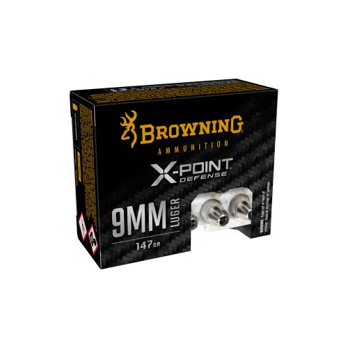 Browning X-Point Defense 9mm Luger 147 Grain Jacketed Hollow Point - 1000 Rounds