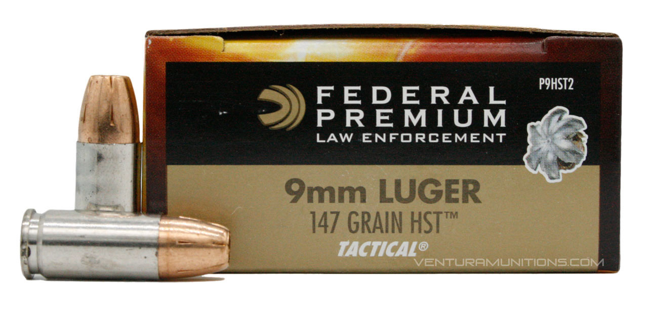 Federal Premium 9mm Luger 147 Grain HST Jacketed Hollow Point - 200 Rounds
