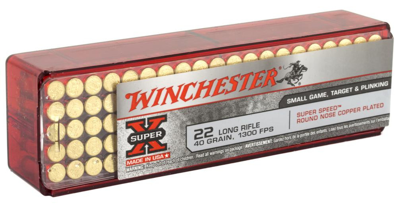 Winchester Super-X 22 LR 40 Grain Super Speed Round Nose Copper Plated