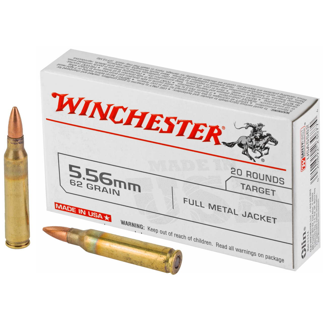 Winchester USA 5.56x45mm NATO 62 Grain Full Metal Jacket