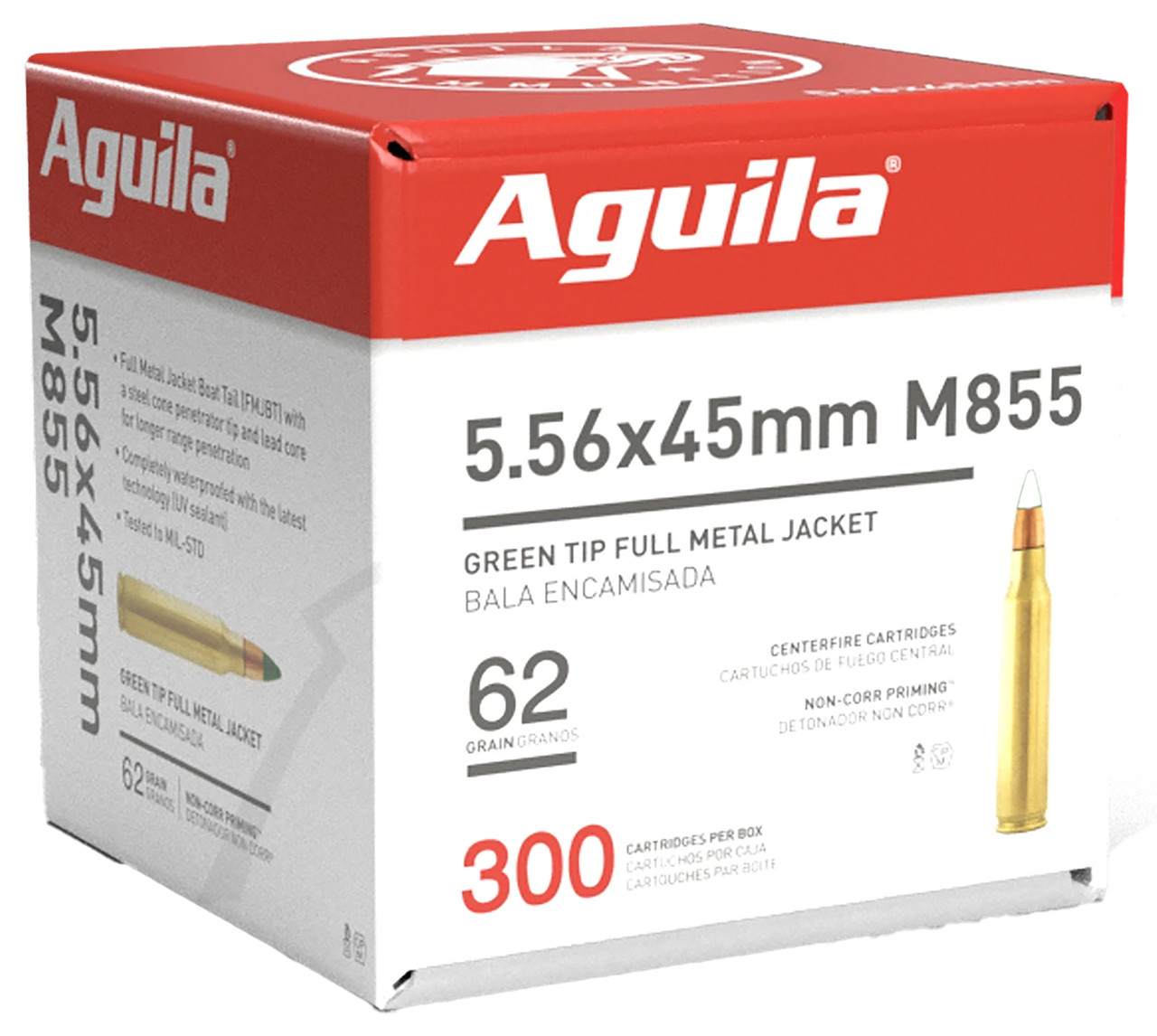 Aguila Green Tip M855 5.56x45mm NATO 62 Grain Full Metal Jacket