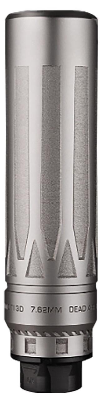 Dead Air Nomad-Ti XC Silver 7.62mm Silencer w/ Xeno Adapter & Omni