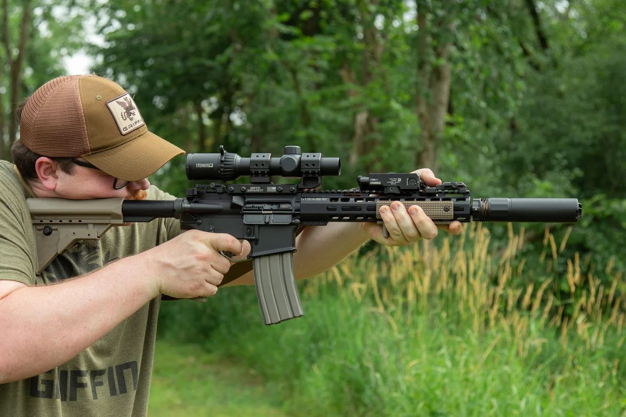 Griffin Armament DUAL-LOK 5 Suppressor – 5.56mm, Black, 17-4 PH Steel