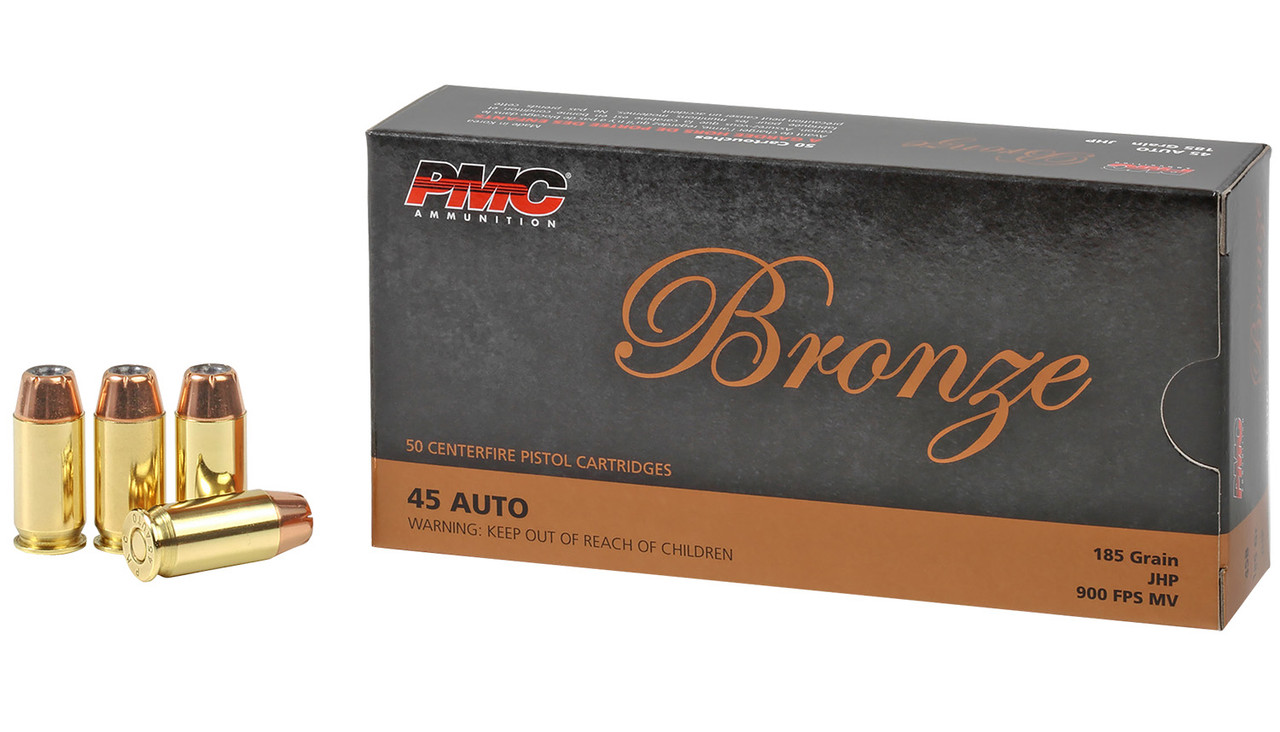 PMC Bronze 45 ACP 185 Grain Jacketed Hollow Point