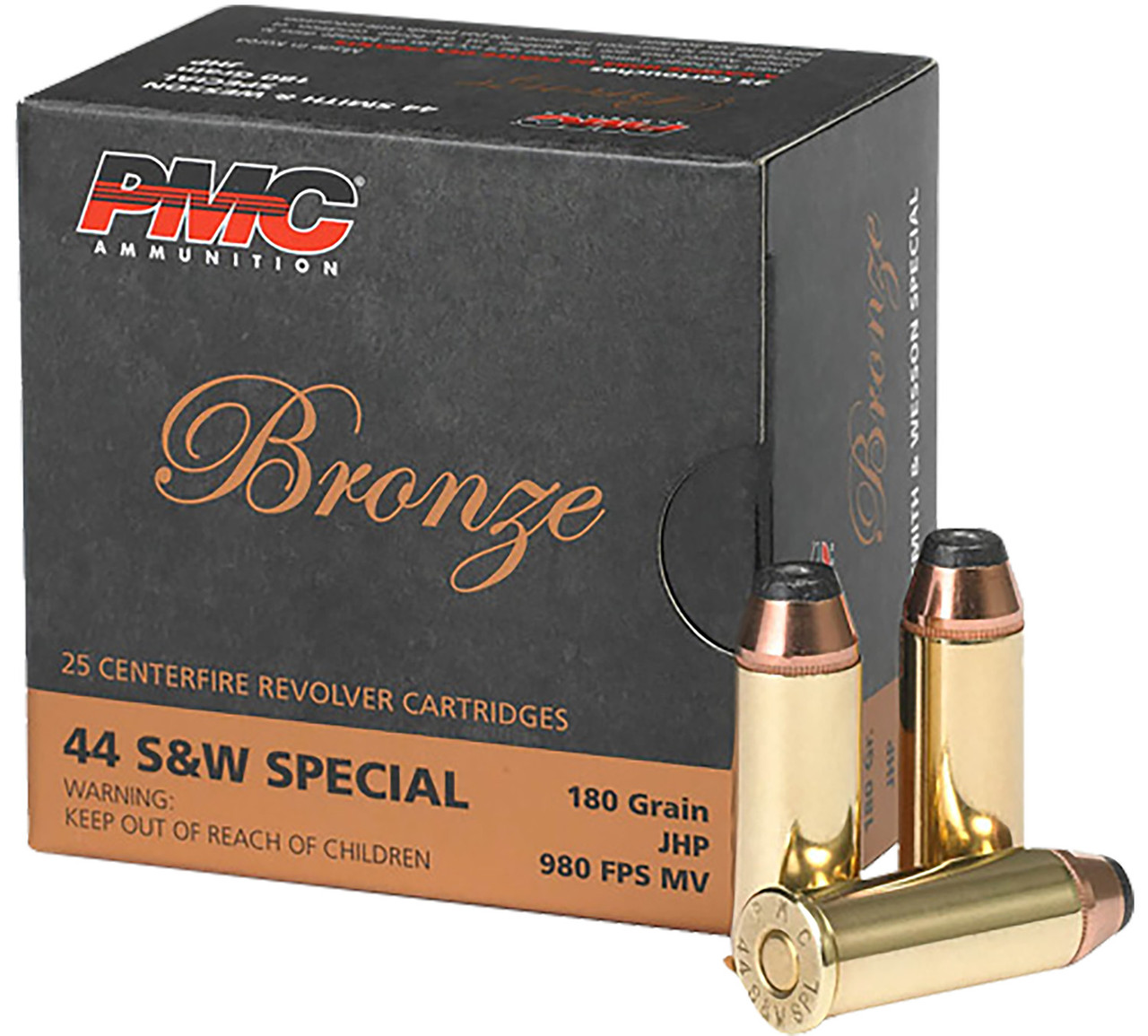 PMC Bronze 44 S&W Special 180 Grain Jacketed Hollow Point