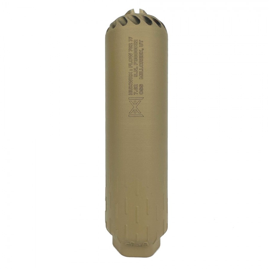 HUXWRX Flow 762 Ti Suppressor + 5/8-24 Muzzle Brake — FDE