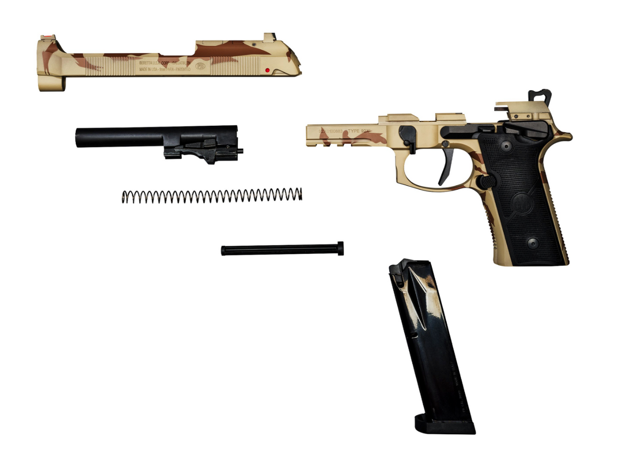 Beretta 92XI SAO Combat 9mm (OR) 15rd Pistol, Desert DPM